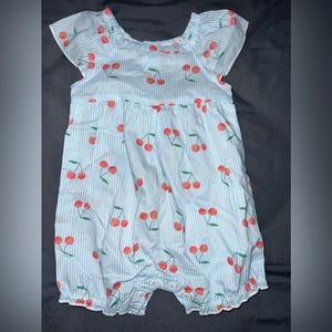 Infant Girl's Cherry Romper